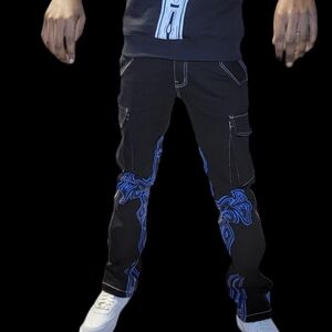 KWRL DESTINY MONO CARGO PANTS (Blue Logo)